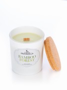 NATURALNA ŚWIECA SOJOWO-KOKOSOWA O ZAPACHU BAMBOO FOREST 135G BIAŁA