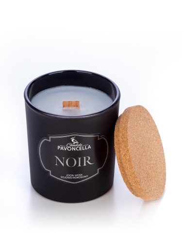 NATURALNA ŚWIECA SOJOWO-KOKOSOWA O ZAPACHU NOIR 135G CZARNA