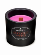 NATURALNA ŚWIECA SOJOWO-KOKOSOWA O ZAPACHU COCONUT &amp; FIGS 170G CZARNA