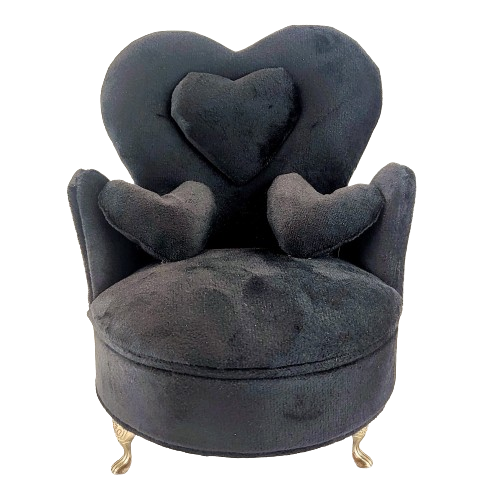 SZKATUŁKA NA BIŻUTERIĘ FOTEL CZARNA