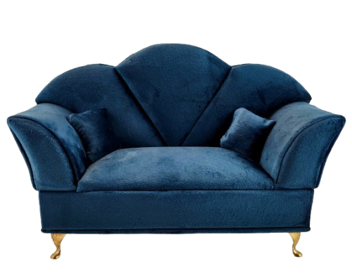 SZKATUŁKA NA BIŻUTERIĘ SOFA GRANATOWA