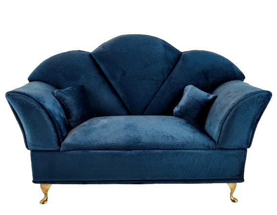 SZKATUŁKA NA BIŻUTERIĘ SOFA GRANATOWA