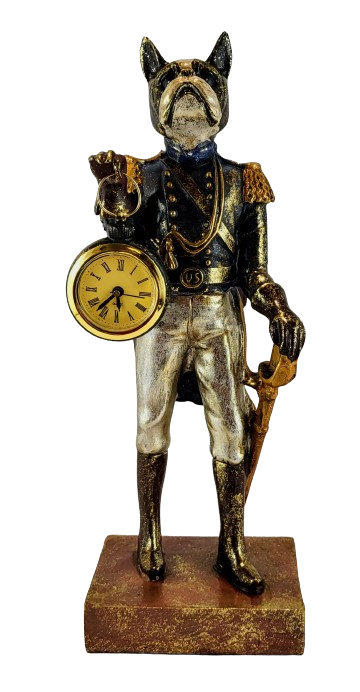 FIGURKA PIES Z ZEGARKIEM PIERROT