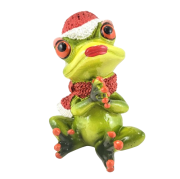 ŚWIĄTECZNA FIGURKA ŻABA MIKOŁAJ DWA WZORY