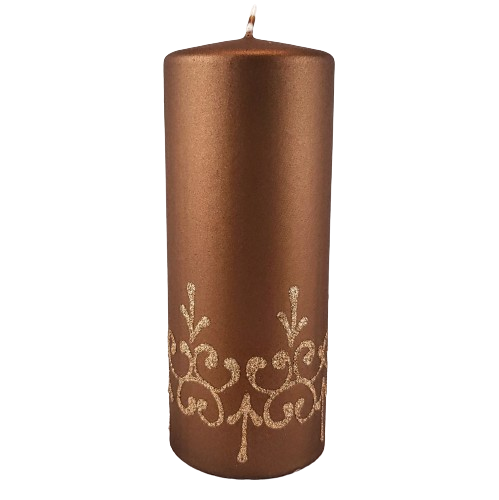 ŚWIECA TIFFANY NEW BRĄZ WALEC 17,5CM