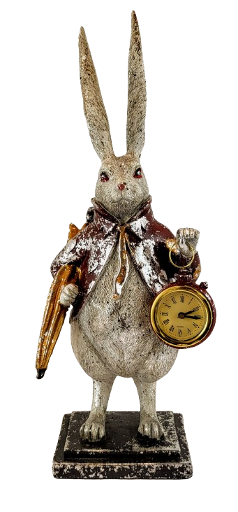 FIGURKA KRÓLIK Z ZEGARKIEM PIERROT