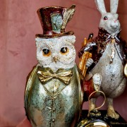 FIGURKA SOWA Z ZEGARKIEM PIERROT