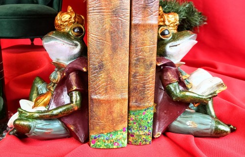 BOOKEND PODPÓRKI DO KSIĄŻEK ŻABY PIERROT