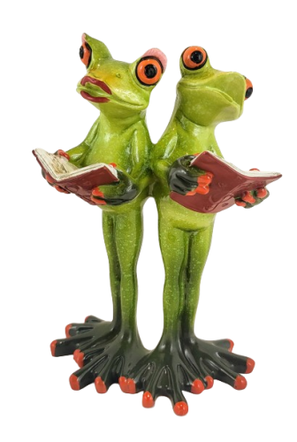 FIGURKA ŻABY ŚPIEWAJĄCE CHÓR 16CM