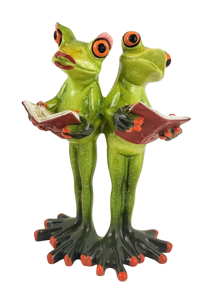 FIGURKA ŻABY ŚPIEWAJĄCE CHÓR 16CM