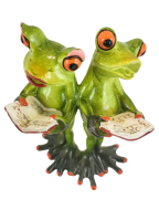 FIGURKA ŻABY ŚPIEWAJĄCE CHÓR 16CM