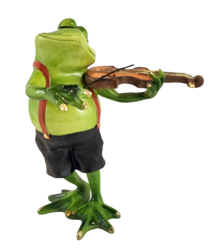 FIGURKA ŻABA SKRZYPEK 18CM