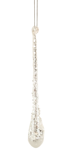 SOPEL Z AKRYLU SREBRNY Z BROKATEM 20CM
