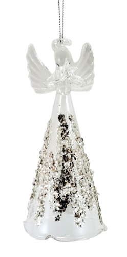ZAWIESZKA ANIOŁ SZKLANY 6,5X15CM