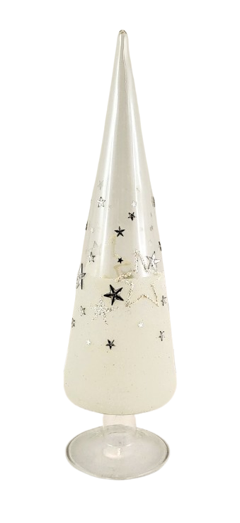 FIGURKA SZKLANA CHOINKA 8,5X8,5X29CM