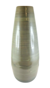 ELEGANCKI PRĄŻKOWANY SZARY WAZON 40 CM
