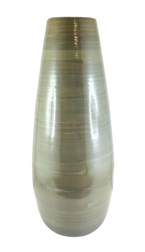 ELEGANCKI PRĄŻKOWANY SZARY WAZON 40 CM