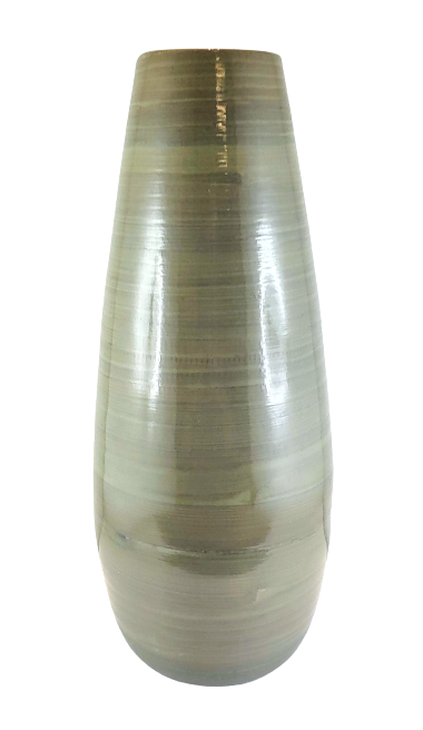 ELEGANCKI PRĄŻKOWANY SZARY WAZON 40 CM