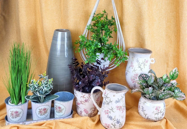 POSTARZANA CERAMICZNA OSŁONKA DONICZKA WAZA