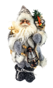 ŚWIĄTECZNA FIGURKA MIKOŁAJ Z NARTAMI 35 CM