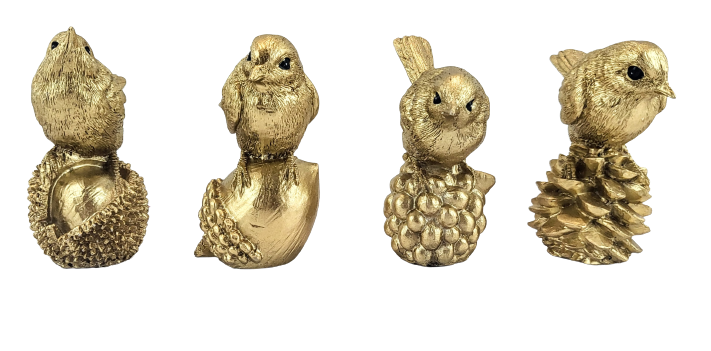 FIGURKA ZŁOTY PTAK PTASZEK 7CM MIX 4 WZORY