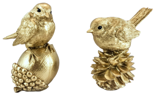 FIGURKA ZŁOTY PTAK PTASZEK 13CM MIX 2 WZORY