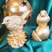 FIGURKA ZŁOTY PTAK PTASZEK 13CM MIX 2 WZORY