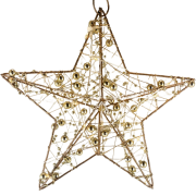WISZĄCA OZDOBA ZŁOTA GWIAZDA LED 20CM