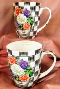 ELEGANCKI PORCELANOWY ZESTAW PEPITKA KOBIETA 400ML