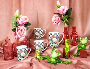 ELEGANCKI PORCELANOWY ZESTAW PEPITKA KOBIETA 400ML