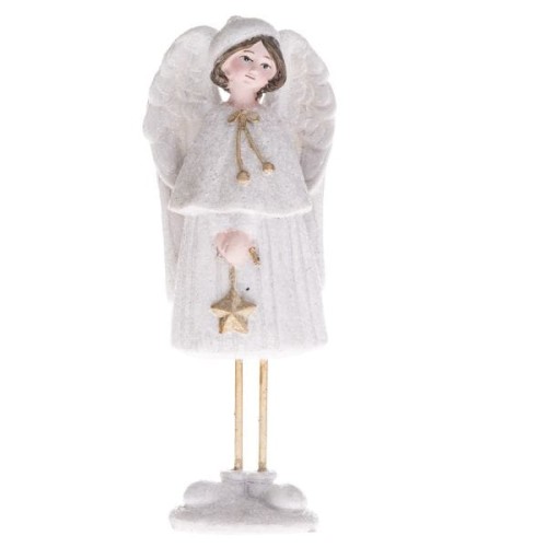 FIGURKA ANIOŁ POLYRESING Z GWIAZDĄ 18CM