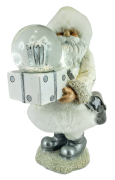 FIGURKA MIKOŁAJ ZE SZKLANĄ KULĄ 17CM