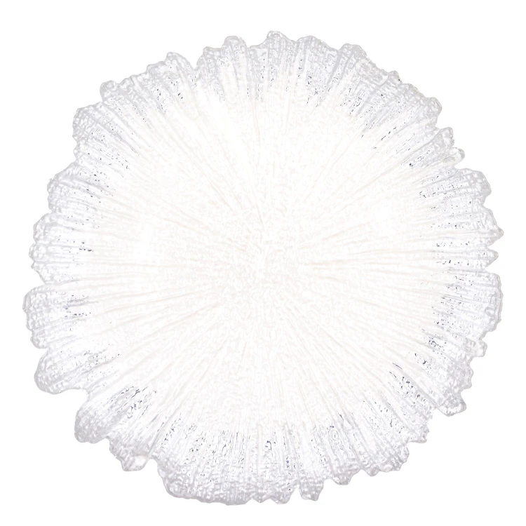 PODSTAWKA SZKLANA TALERZ, PODTALERZ 35CM BIAŁY