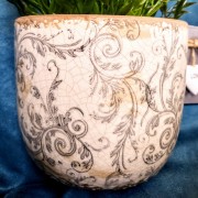 POSTARZANA CERAMICZNA OSŁONKA DONICZKA