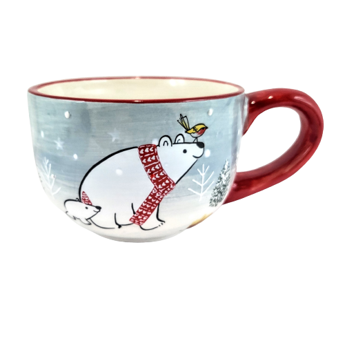 UROCZY KUBEK CERAMICZNY Z NIEDŹWIEDZIEM 650ML