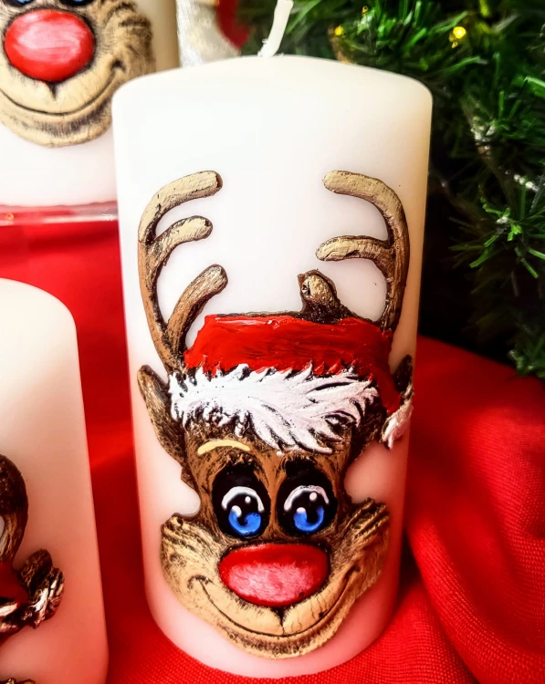 ŚWIECA RUDOLF BIAŁA WALEC ŚREDNI