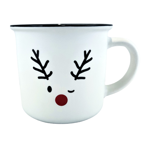 UROCZY KUBEK CERAMICZNY Z RENIFEREM 380ML