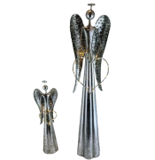 ANIOŁ METALOWY ZE ŚWIATŁEM LED 30CM