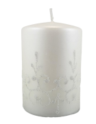 ŚWIECA TIFFANY NEW WALEC MAŁY 10CM BIAŁY