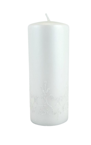 ŚWIECA TIFFANY NEW WALEC DUŻY 17,5CM BIAŁY
