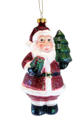 ŚWIĄTECZNA ZAWIESZKA MIKOŁAJ Z CHOINKĄ 12CM
