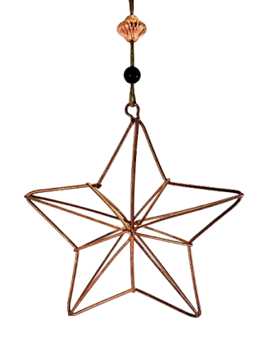 ZAWIESZKA METALOWA GWIAZDA 9,5CM