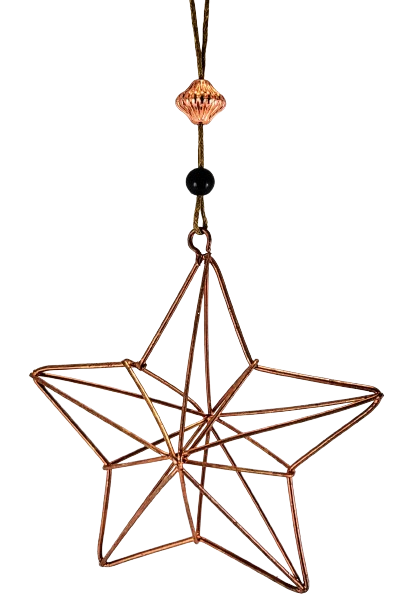 ZAWIESZKA METALOWA GWIAZDA 9,5CM