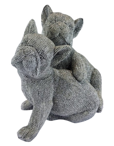 FIGURKA BULDOG FRANCUSKI 25X15X21CM