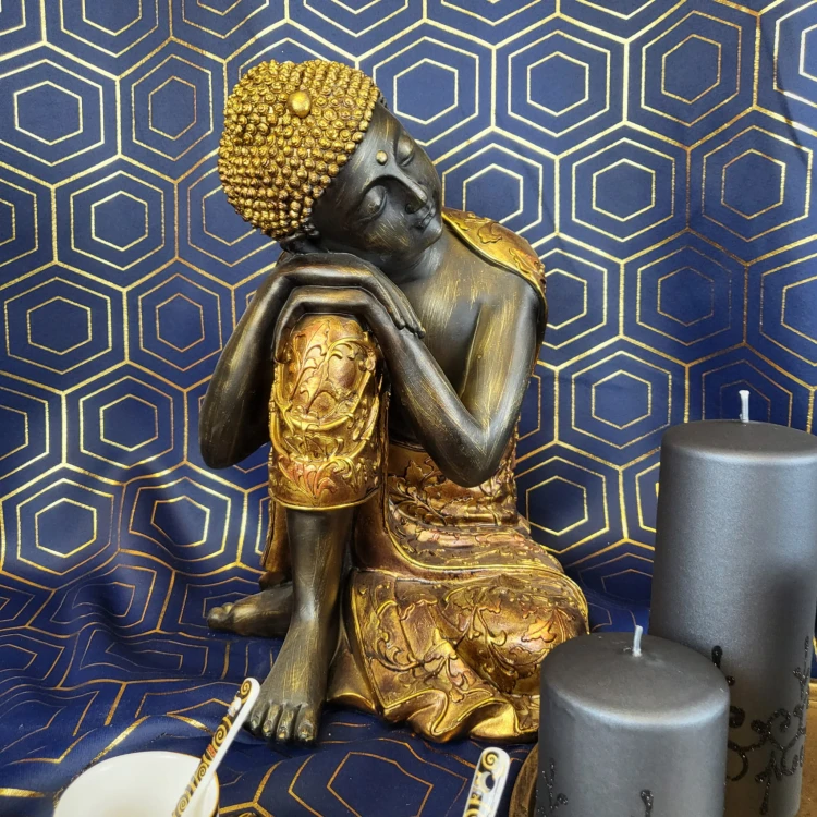 BOGATO ZDOBIONA FIGURKA BUDDA 35,5CM