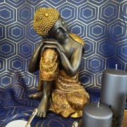 BOGATO ZDOBIONA FIGURKA BUDDA 35,5CM