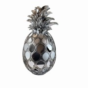 ANANAS DUŻA DEKORACJA SREBRNA Z LUSTREM, H: 47 cm