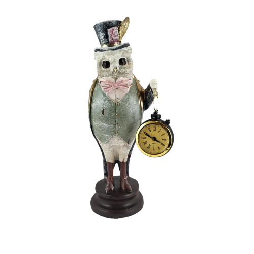 FIGURKA PIERROT - SOWA Z ZEGARKIEM