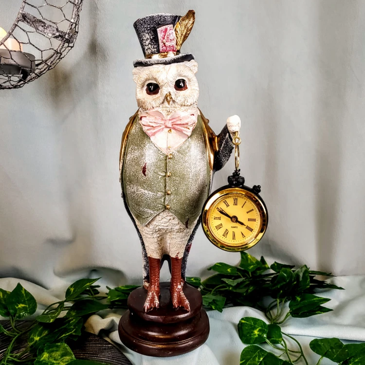 FIGURKA PIERROT - SOWA Z ZEGARKIEM