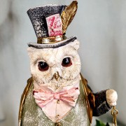 FIGURKA PIERROT - SOWA Z ZEGARKIEM